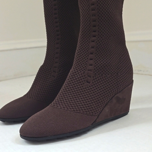Eileen Fisher Kasana Knit Brown Boots sz 7 - Picture 5 of 15